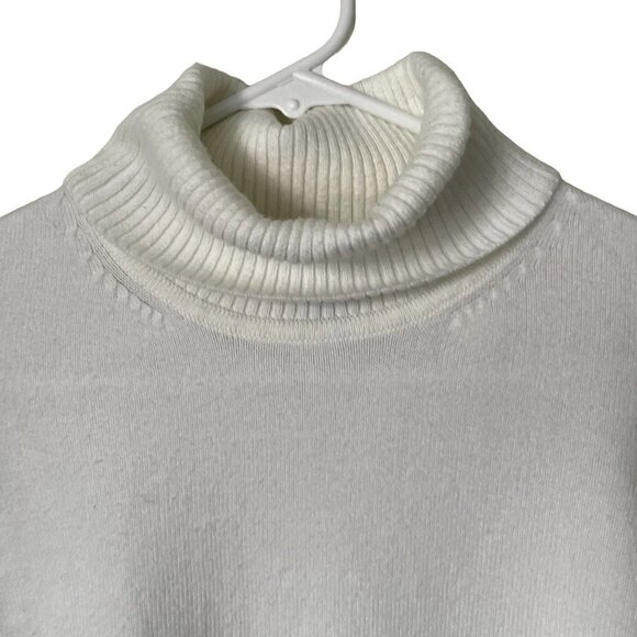 French Connection classic white turtleneck soft minimalistic winter sweater - Picture 3 of 5
